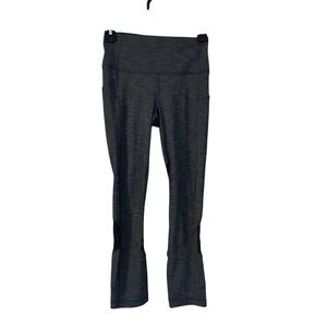 Lululemon Black Pace Rival Mid-Rise Crop Leggings Women’s Sz 2